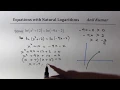 6 Logarithmic Equations with Natural Logs - EDEXCEL