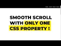 Smooth Scroll Without Javascript Libraries