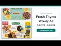 Fresh Thyme Weekly Ad 26 - 26 Top Deals