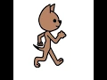 dog walking animation gif