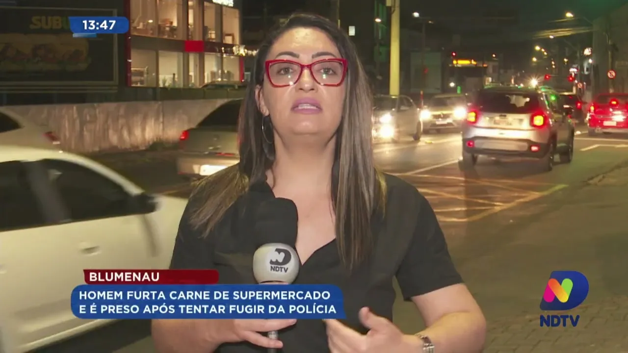 Blumenau: homem furta carne em supermercado e é preso após tentar fugir da polícia