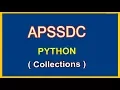 Python - Collections APSSDC MANATV