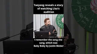 Taeyang Reveals A Story Of Watching Black Pink Lisa S Audition 