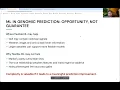 Lecture 11 Machine Learning Foundations for Genomic Prediction