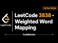 LeetCode 3838 Weighted Word Mapping Java Solution String Math CodeByTushu