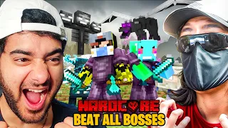 FINALE - BEATING ALL BOSSES in HARDCORE MINECRAFT 💎⛏️ ft. Dreamboy