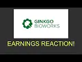 Ginko Bioworks stock earnings reaction A DNA chart analysis