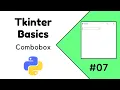 Python Tkinter Tutorial How to create a COMBOBOX using TKINTER