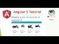 Part 7 - Display a List of Records in Angular 5 Bike List