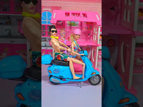 Satisfying With Unboxing Barbie Morning Date & Motobike Playset ASMR #shorts