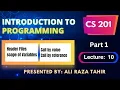 CS201 - Lecture 10 Short Lectures Variable Scope Call by Value Reference By ART