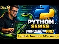 Python Recursion Lambda Functions Explained Anonymous Functions Python for Beginners