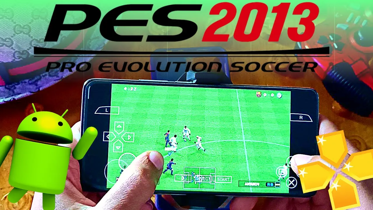 Pro Evolution Soccer 2013 Android Gameplay - PSP Emulator - PPSSPP Gold