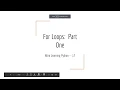 Intro to Python - For Loops Part 1