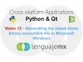 Cross-platform Applications with Python Qt 13 - Compiling a stand-alone binary file