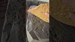 Les mostramos cómo hacemos texturas sobre una mesa de cemento