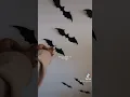 DIY bat wall for Halloween decorate with me