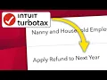 How to Apply or Transfer Refund to Next Year s Return on Intuit TurboTax - 2026