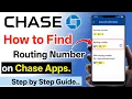 How To Find Routing Number On Chase App chase bank routing number