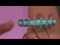 Judith Ripka Sterling or 14K Clad Turquoise Blue Topaz Cuff on QVC