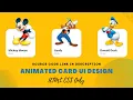 Disney Characters Animated Card UI Design Using HTML CSS Only