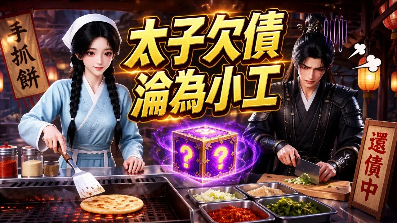 盲盒系統逼我擺攤,冷酷太子打工還債搖奶茶?手抓餅香瘋全京城