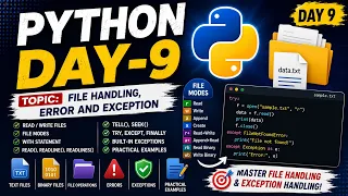 Python Day 9 File Handling Exception Handling in Python Try Except Finally Python for Beginners