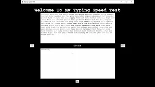 Typing Speed Test App Python GUI Tkinter