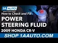 How to Check and Fill Power Steering Fluid 07-11 Honda CR-V