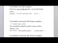 Disable Auto Updates On Wordpress With No Plugins