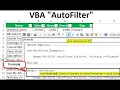 Auto Filter in Excel VBA Automate Data Filtering with VBA Macro