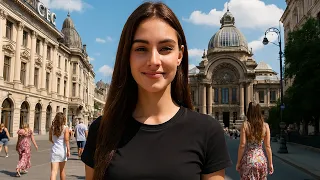 Bucharest 4K STUNNING Romanian Women Walking Tour 2025 
