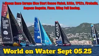 World on Water Sept 05.25 Ocean Race Nice-Genoa Start-Finish, TP52s, Agean, Fireballs, ILCAs, more
