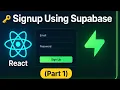 Supabase React Authentication Register User Easily Part 1