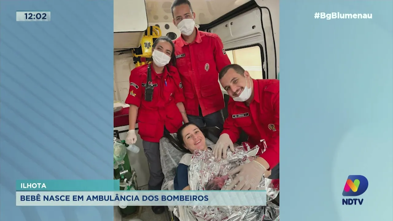 Bebê nasce em ambulância dos bombeiros em Ilhota