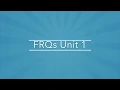 FRQs Unit 1 AP Stat