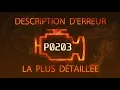 P0203 Description d erreur la plus detaillee