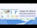 How to Track Multiple Projects on Excel Google Sheets - Link Below
