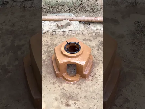 Easy way to make a Traditional Clay Mud Stove with Bricks.🔥 #shorts #viral #handmade #clayart