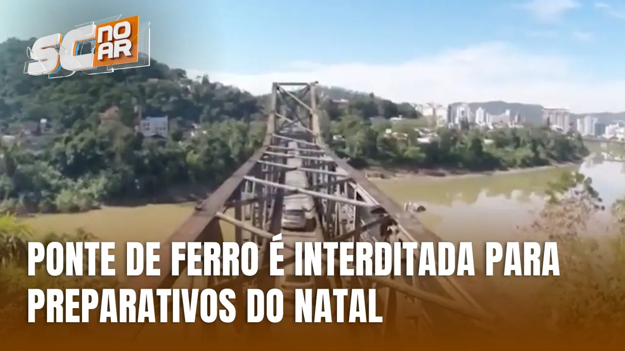 Ponte de Ferro ficará fechada por 3 dias para preparativos para o Natal em Blumenau