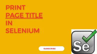 Printing page title in Selenium Java