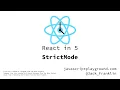 React in 5 Spotting legacy React usage with StrictMode