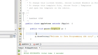 Building Your First Java Applet