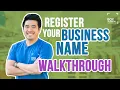 Register Your Business Name WALKTHROUGH