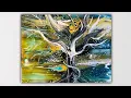 Download Lagu AWESOME TREE OF LIFE SWIPED~EMOTIONAL ACRYLIC POUR ~EASY ABSTRACT ART YOU CAN DO