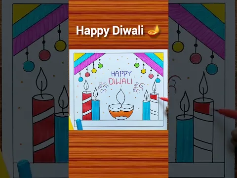 Diwali Drawing / Diwali Drawing Easy / Diwali Festival Drawing #shorts
