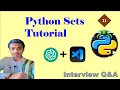 11 Python Sets and TR Interview Q A Python easy Python Shortcuts Genie MITHRAMMA IT