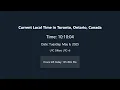 LIVE Clock Current Local Time in Toronto Ontario Canada DevClock