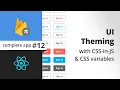 New method - UI theme with CSS variables CSS-in-JS JSS for React