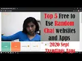 Top 5 Random Chat Apps and Websites 2025 FREE to use Random Chat Apps